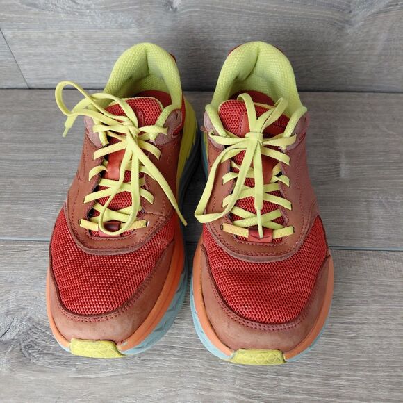 Hoka One One Bondi L Running Shoes Men Size 9.5 Red Yellow Auburn Chili Sneakers main image 6